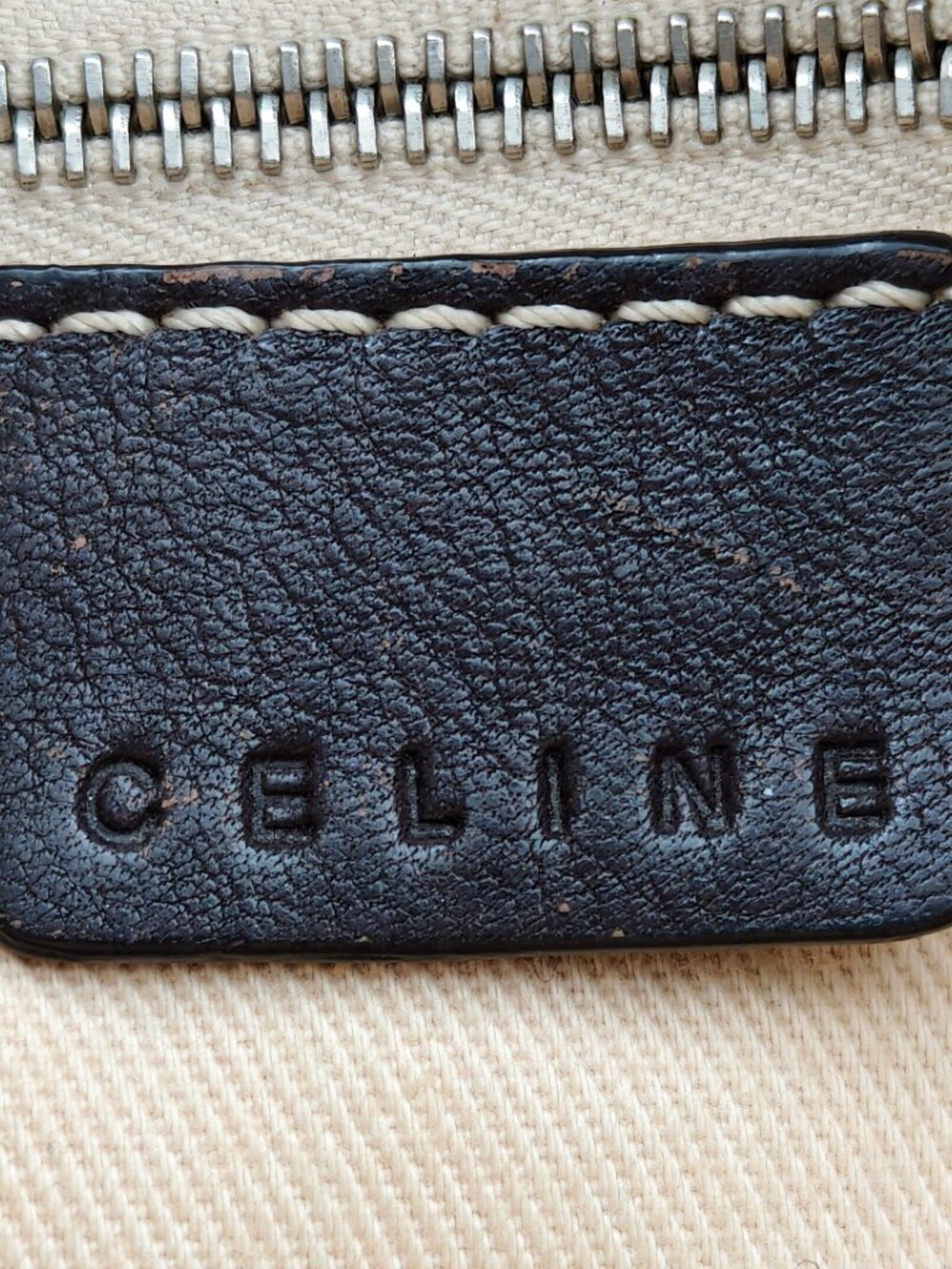 Celine Macadam Shoulder Bag Brown Leather Trim Monogram Hobo Bag - Picture 11 of 15